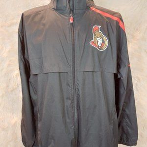 Fanatic NFL Ottawa Senator Men's Black Full Zip Wind Breaker Jacket 2XL